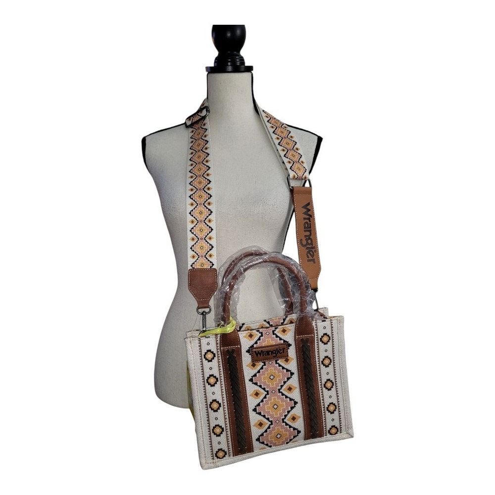 Wrangler Tote Crossbody Aztec Purse Coffee Brown Southwestern Bag NWT